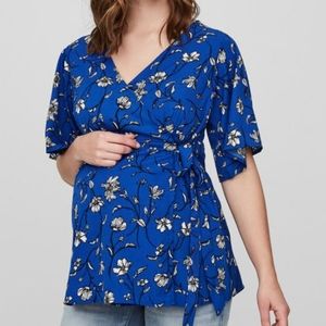 Mamalicious WRAP 2/4 SLEEVED BLOUSE